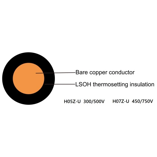 LSZH كابل معزول أحادي النواة